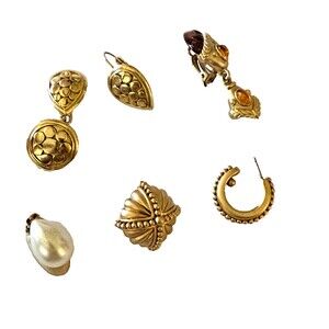 Lot of 6 New Vintage Single Oscar de la Renta Earrings